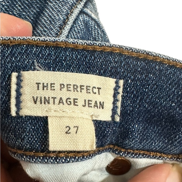 Madewell The Perfect Vintage Jean Raw Hem Sz 27 - Picture 10 of 12